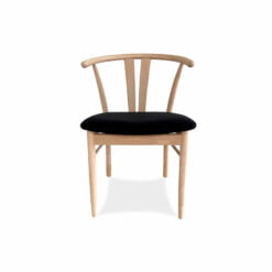 Maja spisebordsstol - eg m/sort læder